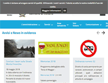 Tablet Screenshot of comune.volano.tn.it